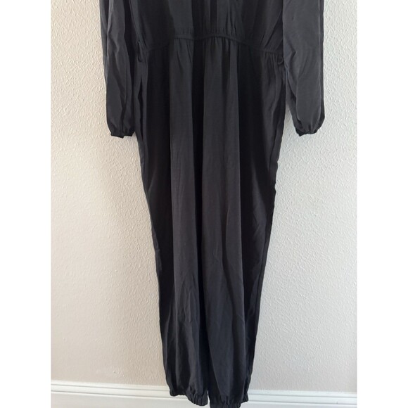 Womens jumpsuit Outfit Pockets Long sleeves Pants Jumpsuit black XL MISSING BELT - Picture 9 of 16